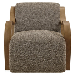 Atrium Earth Lattice Boucle Accent Armchair - Ornate Home