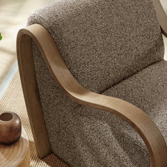 Atrium Earth Lattice Boucle Accent Armchair - Ornate Home