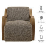 Atrium Earth Lattice Boucle Accent Armchair - Ornate Home