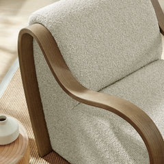 Atrium Marble Lattice Boucle Accent Armchair - Ornate Home