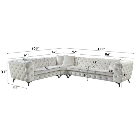 Atronia Beige Sectional Sofa - Ornate Home