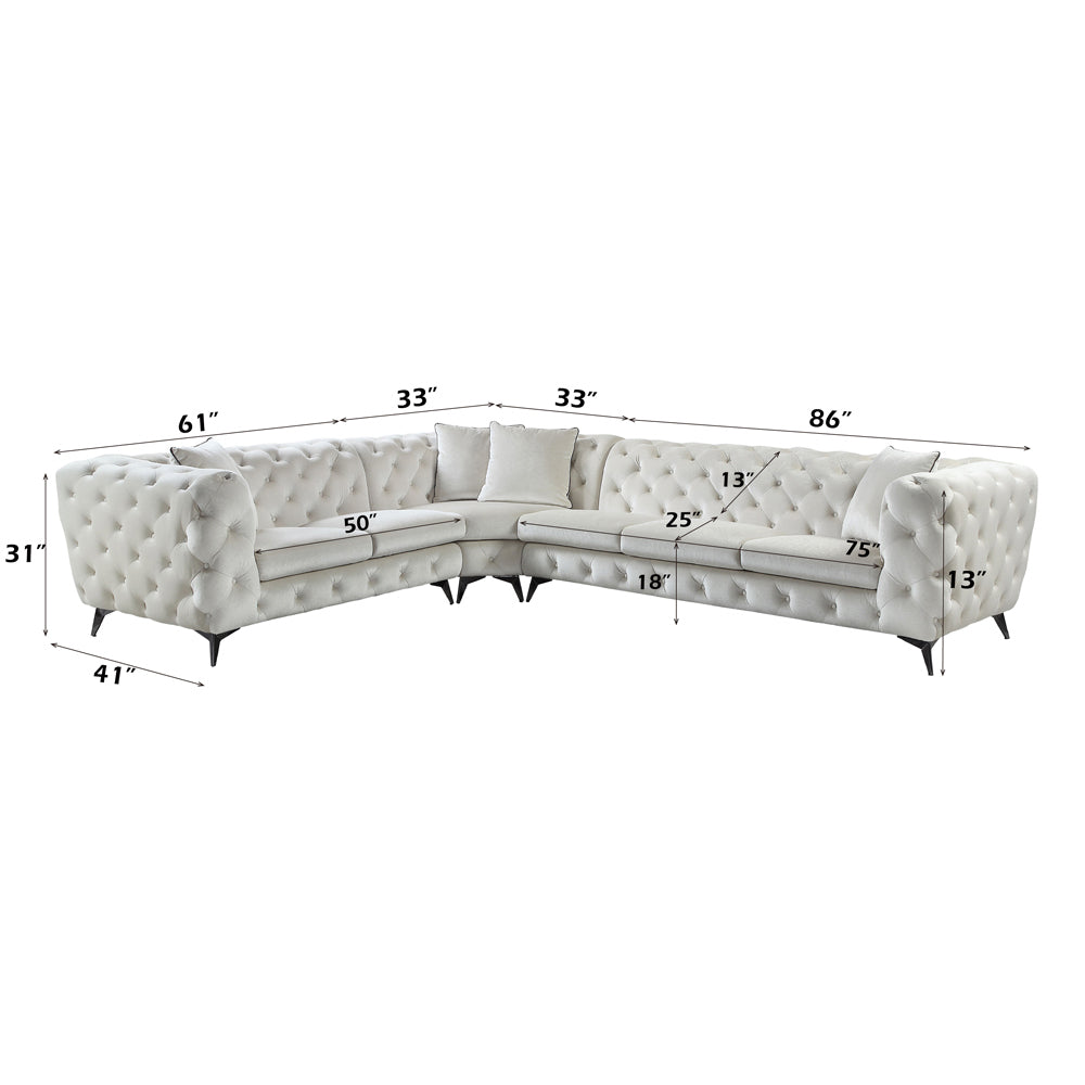 Atronia Beige Sectional Sofa - Ornate Home