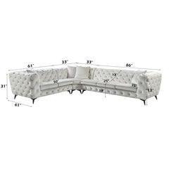 Atronia Beige Sectional Sofa - Ornate Home