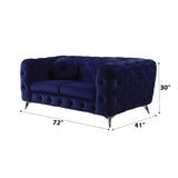 Atronia Blue Loveseat - Ornate Home