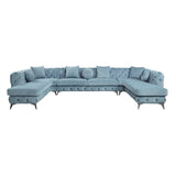 Atronia Deep Green "U" Shaped Sectional Sofa - Ornate Home
