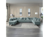 Atronia Deep Green "U" Shaped Sectional Sofa - Ornate Home