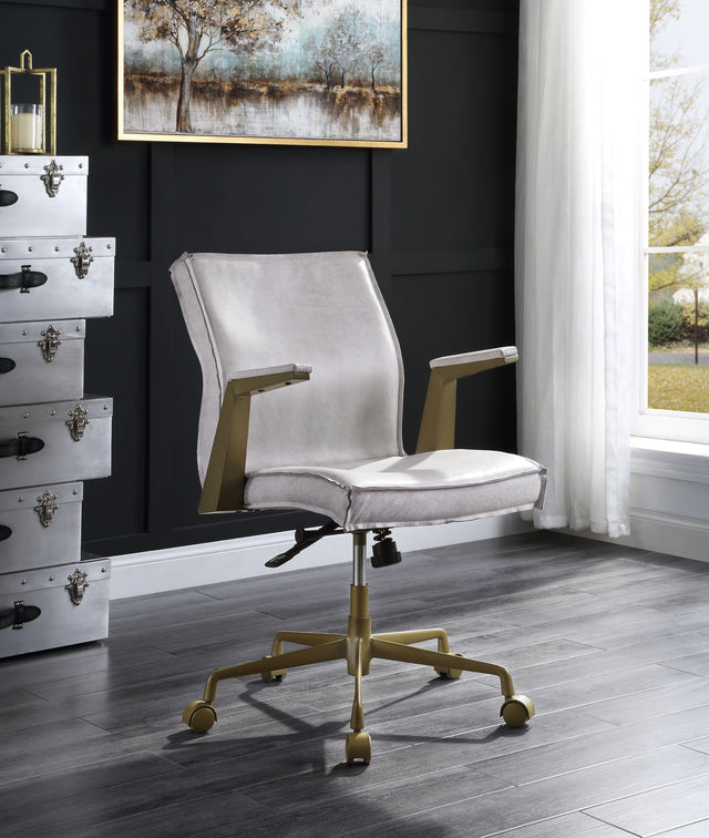 Attica Vintage White Office Chair - Ornate Home