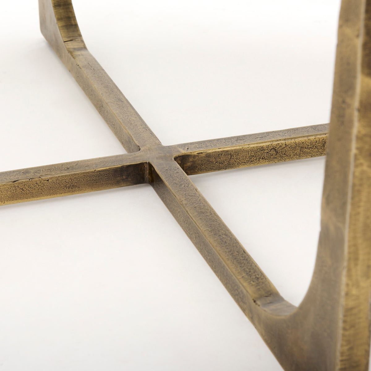 Atticus Antiqued Gold Marble and Metal Coffee Table - Ornate Home