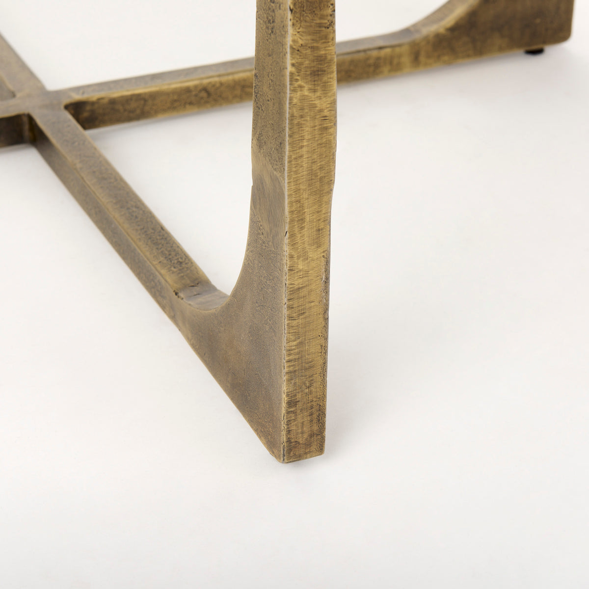 Atticus Antiqued Gold Marble and Metal Coffee Table - Ornate Home