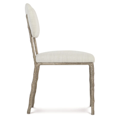 Atticus Soft Grey Fabric Side Chair - Ornate Home