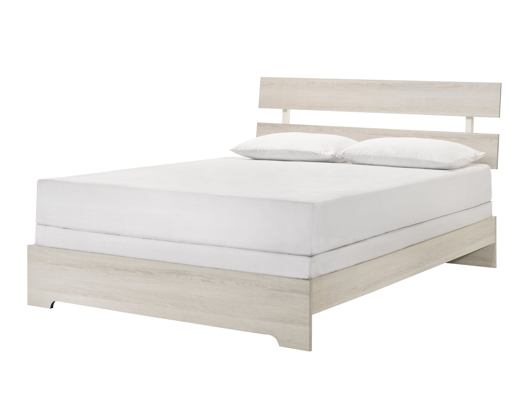 Atticus White Full Platform Bed - Ornate Home