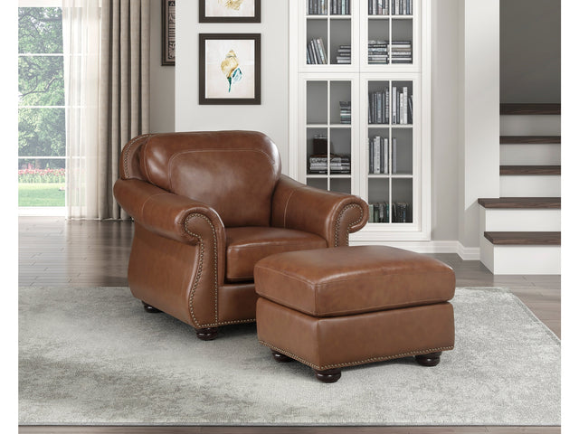 Attleboro Brown Ottoman - Ornate Home