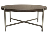 Atwood Grey/Silver Round Coffee Table - Ornate Home