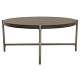 Atwood Grey/Silver Round Coffee Table - Ornate Home