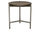 Atwood Grey/Silver Round End Table - Ornate Home