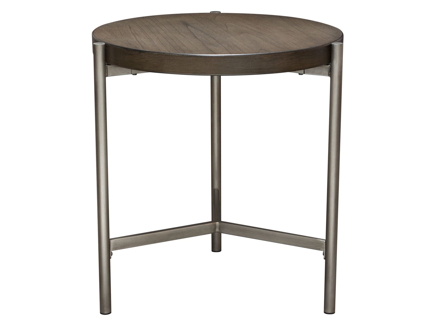 Atwood Grey/Silver Round End Table - Ornate Home