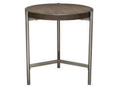 Atwood Grey/Silver Round End Table - Ornate Home