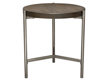 Atwood Grey/Silver Round End Table - Ornate Home