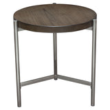 Atwood Grey/Silver Round End Table - Ornate Home