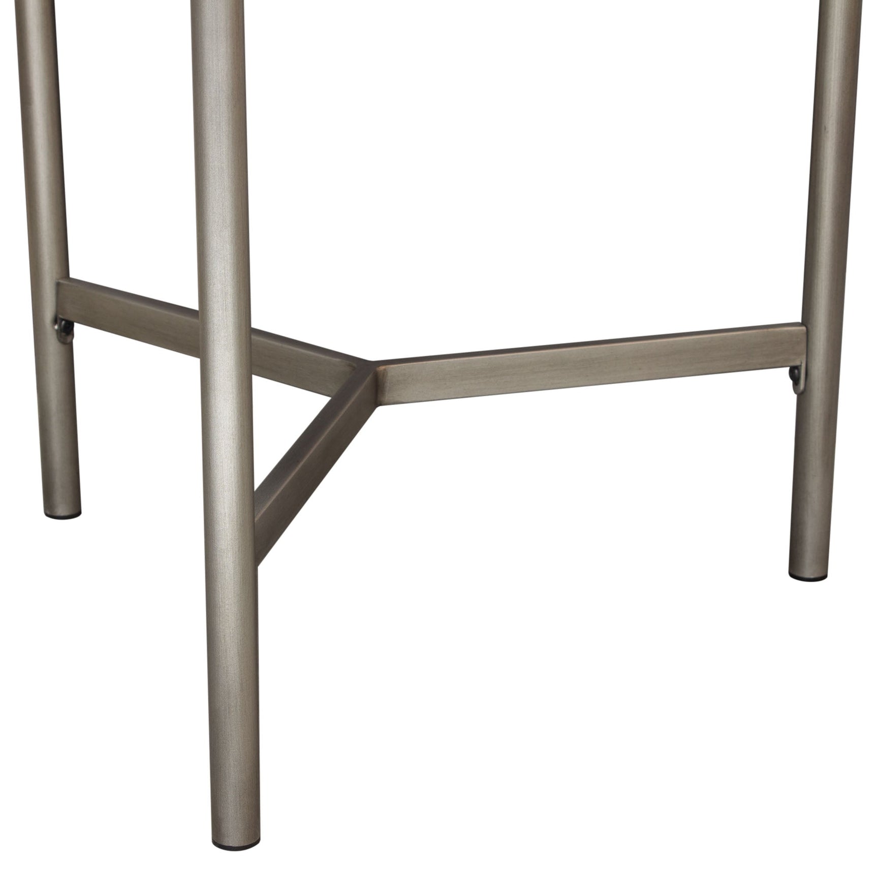 Atwood Grey/Silver Round End Table - Ornate Home