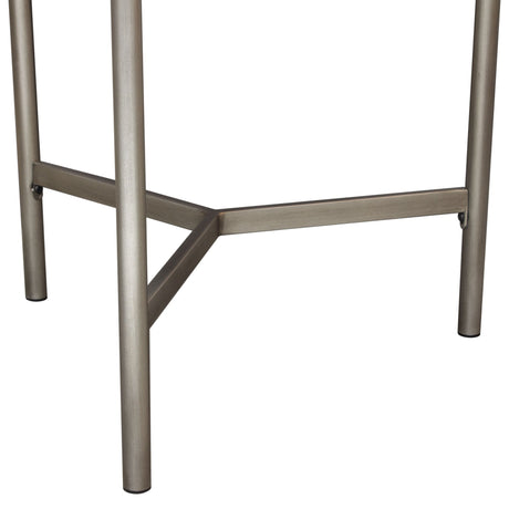 Atwood Grey/Silver Round End Table - Ornate Home