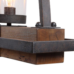 Atwood Multicolor 5 Light Rustic Linear Chandelier - Ornate Home