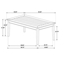 Atwood Warm Brown 5-piece Rectangular Wood Dining Set - Ornate Home