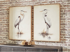 Aubinell Beige Wall Art Set (Set of 2) - Ornate Home