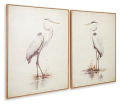 Aubinell Beige Wall Art Set (Set of 2) - Ornate Home