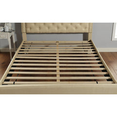 Aubree Beige Cal.King Bed - Ornate Home