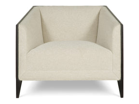 Aubree White/Cream Fabric Chair - Ornate Home