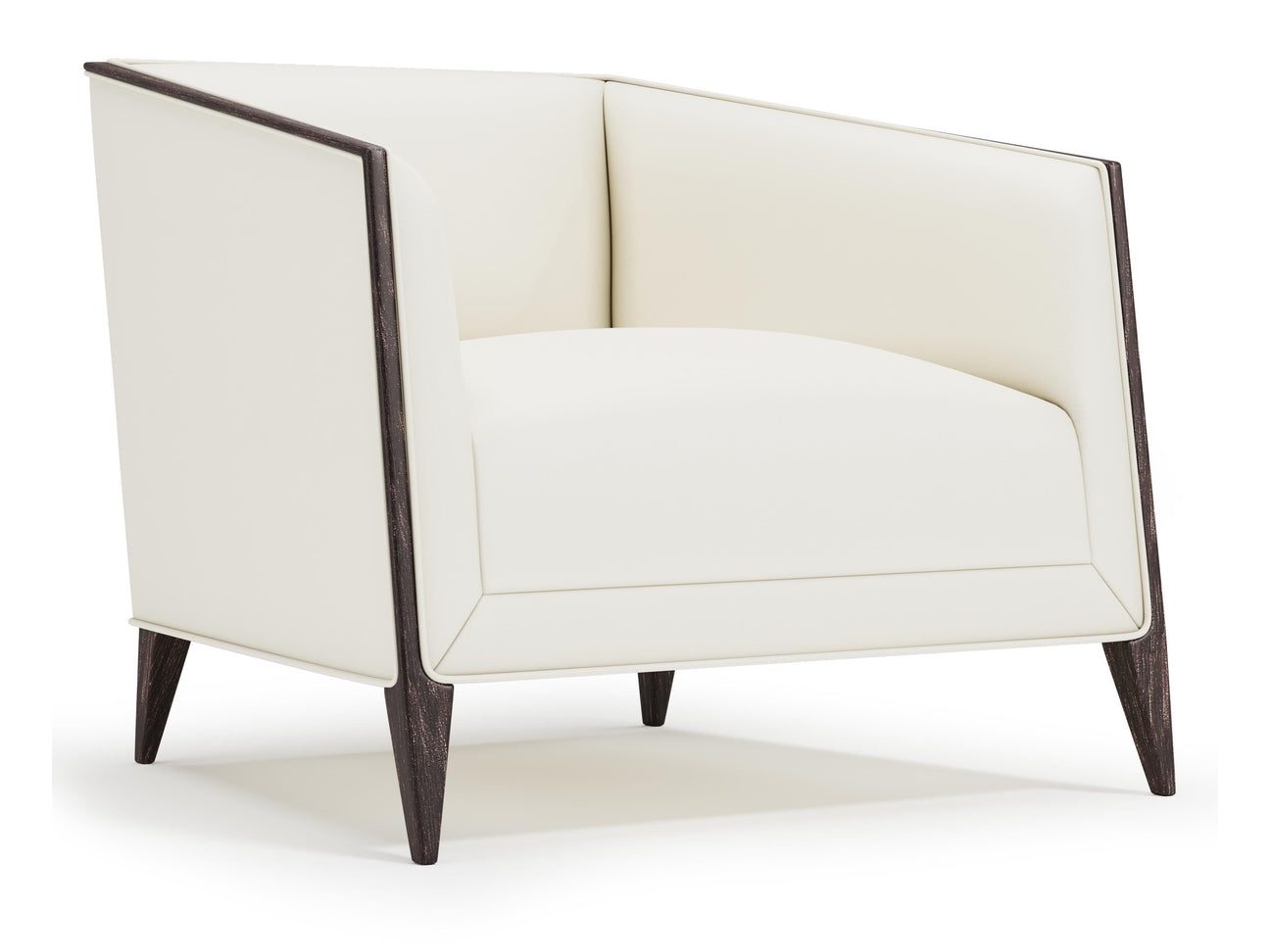 Aubree White/Cream Leather Chair - Ornate Home