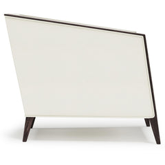 Aubree White/Cream Leather Chair - Ornate Home