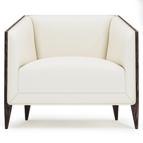 Aubree White/Cream Leather Chair - Ornate Home