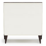 Aubree White/Cream Leather Chair - Ornate Home