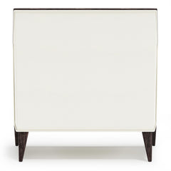 Aubree White/Cream Leather Chair - Ornate Home