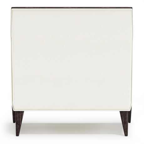 Aubree White/Cream Leather Chair - Ornate Home