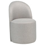 Aubrey Beige Upholstered Barrel Dining Side Chair (Set of 2) - Ornate Home