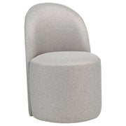 Aubrey Beige Upholstered Barrel Dining Side Chair (Set of 2) - Ornate Home