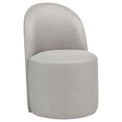 Aubrey Beige Upholstered Barrel Dining Side Chair (Set of 2) - Ornate Home