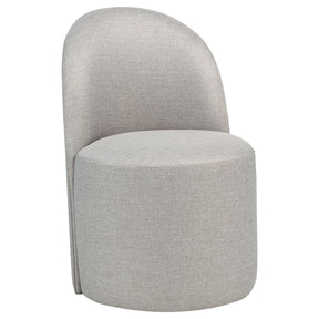 Aubrey Beige Upholstered Barrel Dining Side Chair (Set of 2) - Ornate Home
