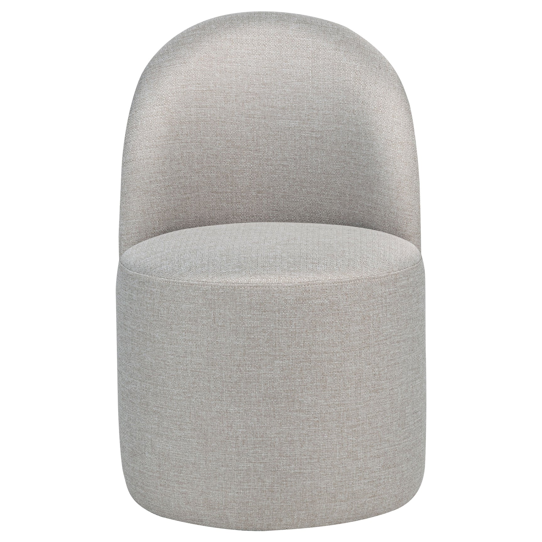 Aubrey Beige Upholstered Barrel Dining Side Chair (Set of 2) - Ornate Home