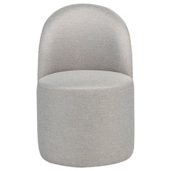 Aubrey Beige Upholstered Barrel Dining Side Chair (Set of 2) - Ornate Home