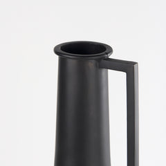 Aubrey Black Large Iron Flower Vase