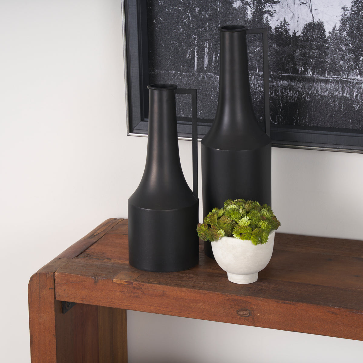 Aubrey Black Small Iron Flower Vase - Ornate Home