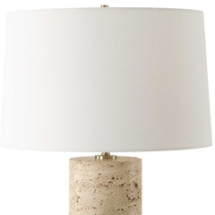 Aubrey Brown/Gold Travertine Table Lamp - Ornate Home