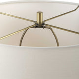 Aubrey Brown/Gold Travertine Table Lamp - Ornate Home