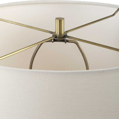 Aubrey Brown/Gold Travertine Table Lamp - Ornate Home