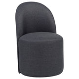 Aubrey Charcoal Upholstered Barrel Dining Side Chair (Set of 2) - Ornate Home