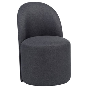 Aubrey Charcoal Upholstered Barrel Dining Side Chair (Set of 2) - Ornate Home